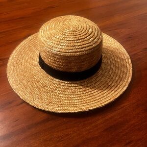 ASOS Tan Straw Hat with Black Band
